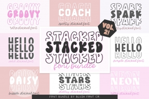 STACKED BUNDLE Vol. 2 by Blush Co. Font Download