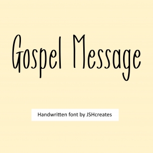 Gospel Message Font Download