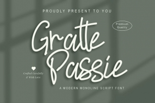 Gratte Passie - Modern Script fonts Font Download