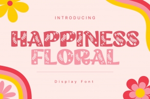 Happiness Floral Font Download
