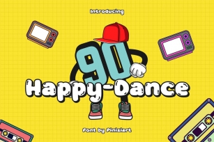 Happy Dance - Pop Art Display Font Font Download
