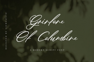 Grinfone Of Columbine Handwritten Signature Font Font Download