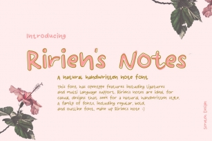 Ririens Notes Font Download