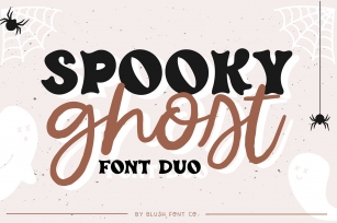 SPOOKY GHOST Scary Halloween Duo Font Download