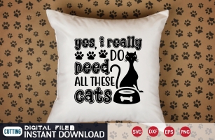Yes, I Really Do Need All These Cats Font Download