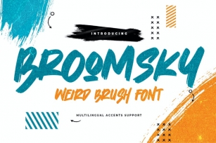 Broomsky -Weird Brush Font Font Download
