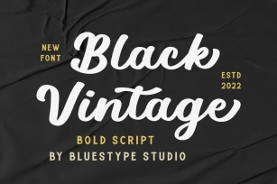 Black Vintage Font Download