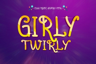 Girly Twirly – Cute Magic Display Font Font Download