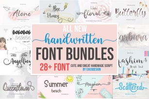 Big sale handwritten bundle Font Download