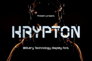 KRYPTON - Military Technology Display Font Font Download