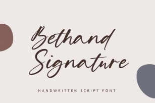 Bethand Signature Font Download