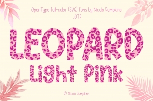 Leopard Light Pink Font Download