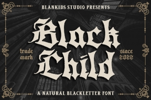 Black Child a Natural Blackletter Font Download