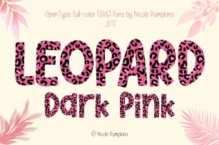 Leopard Dark Pink Font Download
