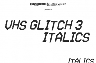 Vhs Glitch 3 Italic Font Download
