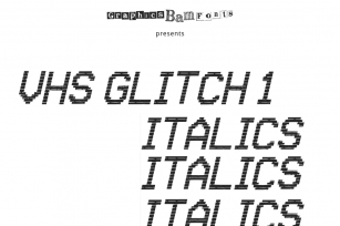 Vhs Glitch 1 Italic Font Download