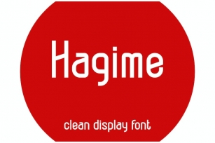 Hagime - Clean display font Font Download