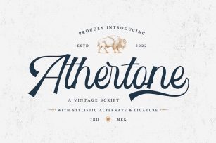 Athertone - A Vintage Script Font Download