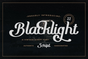 Blacklight - A Vintage Script Font Font Download