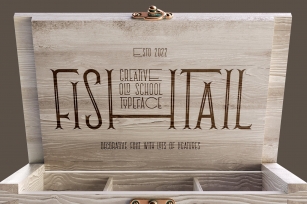 Fishtail and mockup Font Download