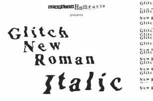 Glitch New Roman Italic Font Download