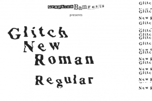Glitch New Roman Regular Font Download