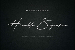 Humble Signation Font Download
