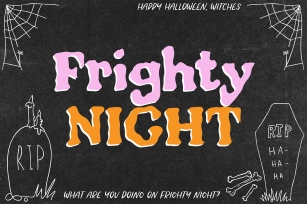 FRIGHTY NIGHT Spooky Halloween Font Download