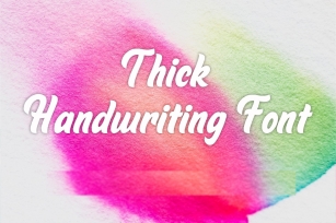 Thick Handwriting Font Download