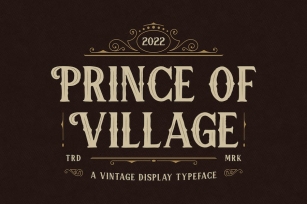 Prince of Village - A Vintage Display Typeface Font Download