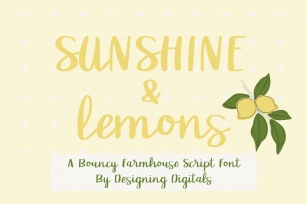 Sunshine & Lemons Font Download