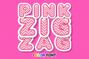 Pink Zigzag Font Download