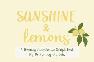Sunshine and Lemons Font Download