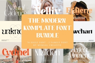 The Modern Komplate Bundle Font Download
