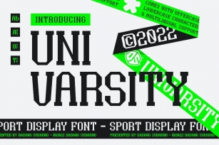 Univarsity - Sport Display Font Font Download