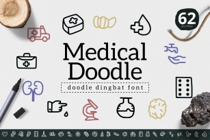 Medical Doodle Dingbat Font Download