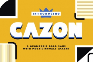Cazon - Geometric Font Font Download