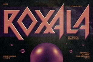 Roxala - Futuristic Breakthrough Fonts Font Download
