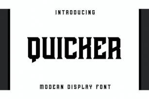 Quicker - Modern display font Font Download