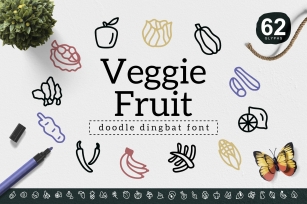Veggie Fruit Dingbat Font Download