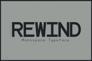 Rewind - Monospace Typeface Font Download