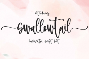 Swallow Tail - Handwritten Script Font Font Download