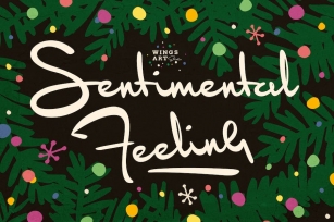 Sentimental Feeling - Christmas Font Font Download