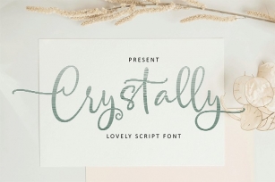 Crystally Gradient Calligraphy Font Download
