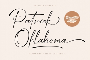 Patrick Oklahoma - Signature Font Font Download