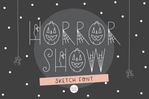 HORROR SHOW Halloween Doodled Sketch Font Download