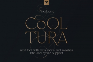 SALE! Cooltura serif font + swashes Font Download
