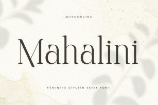 Mahalini - Feminine Stylish Serif Font Font Download