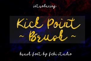 Kick Point Brush Font Download