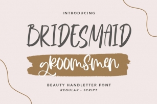 Bridesmaid Groomsmen Font Download